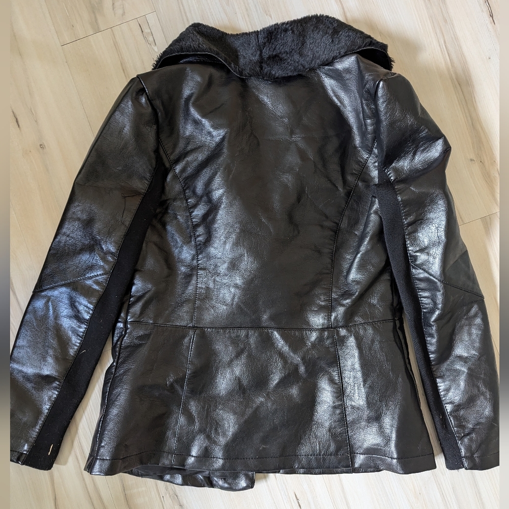 Jaclyn Smith Collection Faux Leather Jacket - Picture 3 of 3